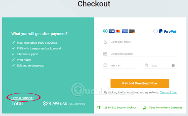 Nhấp chuột vào Have a coupon