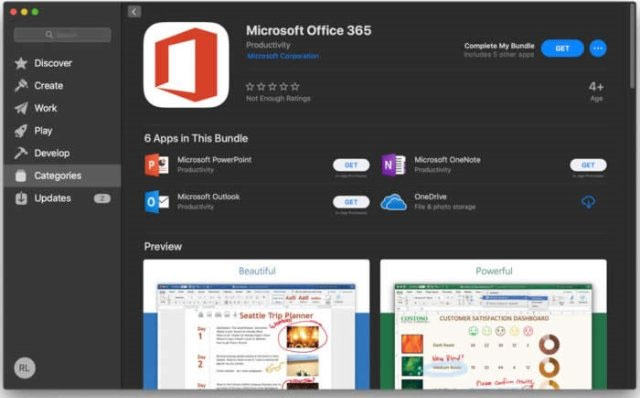 Microsoft Office hiện đã chính thức có mặt trên Mac App Store