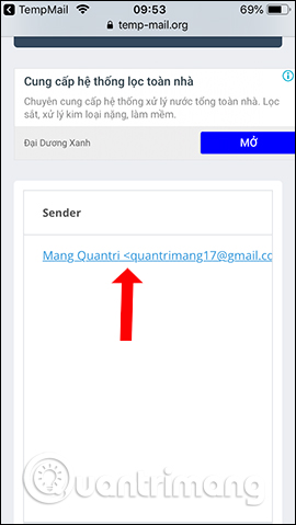Xem nội dung email
