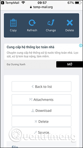 Tùy chọn email