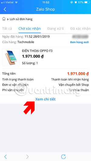 Chi tiết đơn hàng