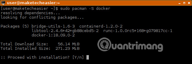 Cài Docker trên Arch