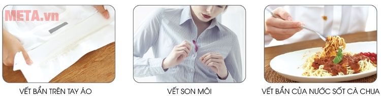 Máy giặt cầm tay Sharp UW-A1V làm sạch hiệu quả các vết bẩn cứng đầu.