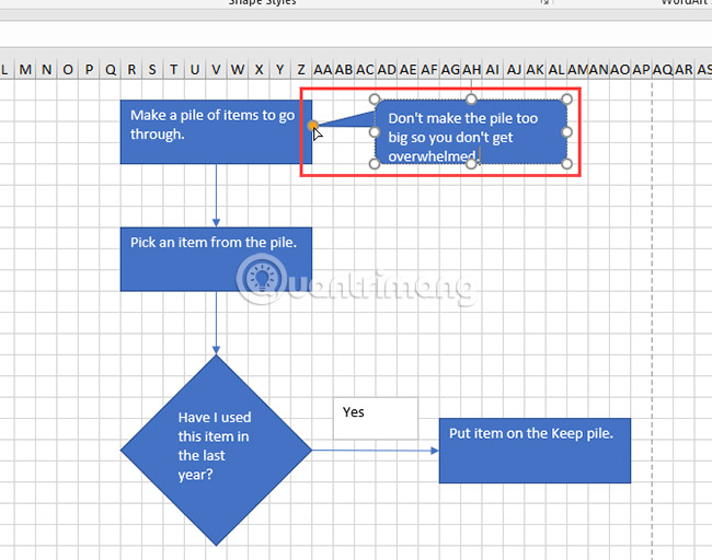 Cách vẽ lưu đồ trong Excel - Ảnh minh hoạ 14
