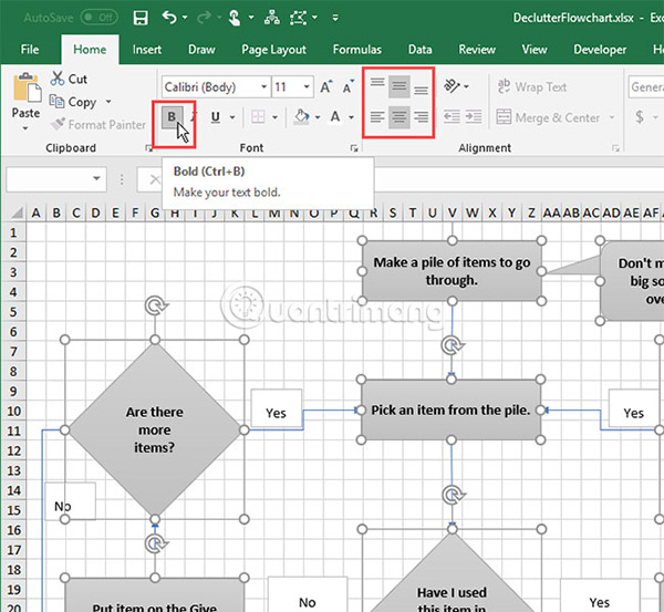 Cách vẽ lưu đồ trong Excel - Ảnh minh hoạ 16