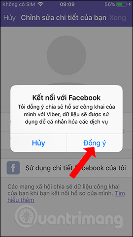 Kết nối Viber với Facebook
