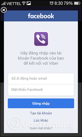 Đăng nhập Facebook