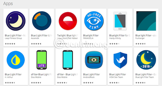 Lọc ánh sáng xanh