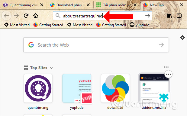 Nhâp tại thanh địa chỉ