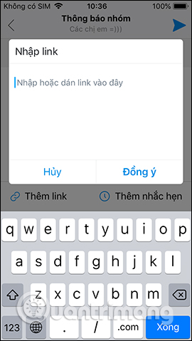Nhập link