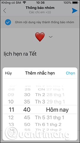 Lên lịch nhắc