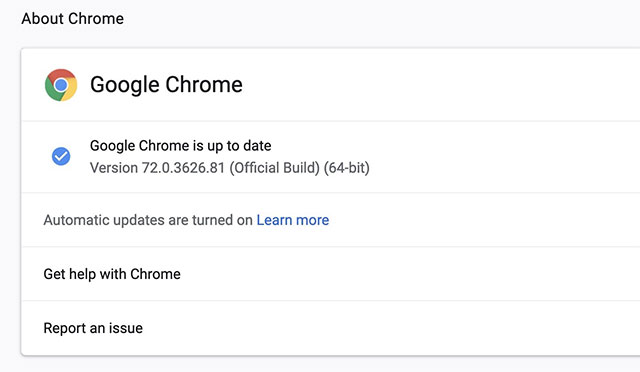 Google đã chính thức tung ra Chrome 72 cho các nền tảng Windows, Mac và Linux.