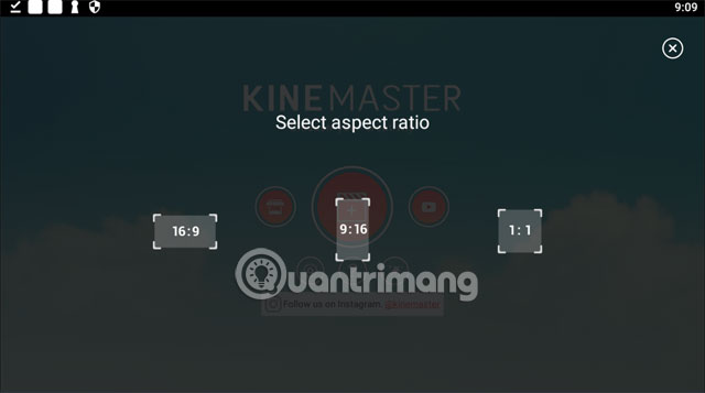 Chọn kích cỡ video KineMaster