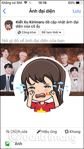 Đặt avatar Facebook