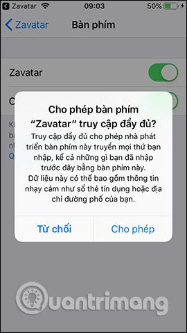 Cho phép truy cập đầy đủ