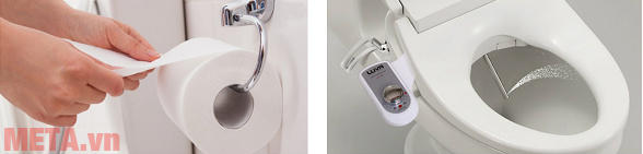 Ưu điểm của vòi rửa vệ sinh thông minh so với giấy vệ sinh.