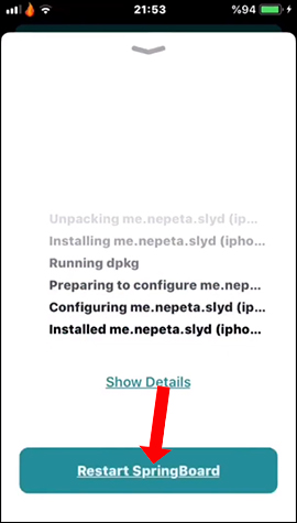 Respring lại thiết bị