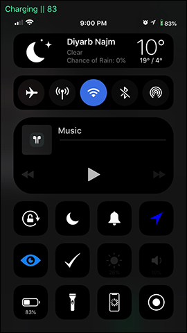 Giao diện trên iPhone