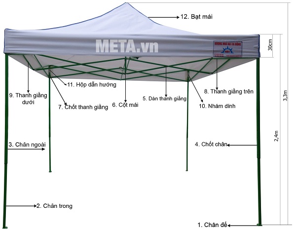 Sơ đồ nhà bạt di động.