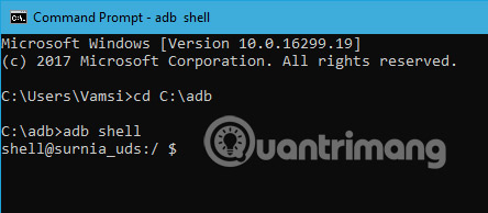 Khởi động shell