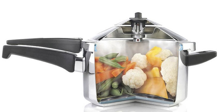 Cho thức ăn vào nồi áp suất