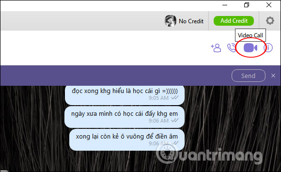 Gọi video trên Viber