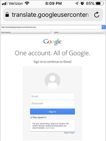 Giao diện Google Dịch này không có nhiều sự khác biệt, và trang này cho thấy chúng ta đang truy cập vào tên miền Google.com