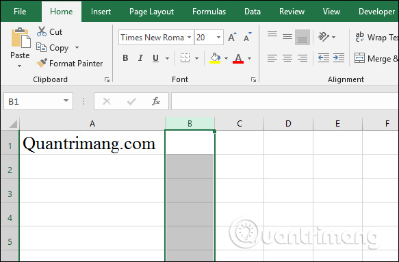 Nhập nội dung trên Excel