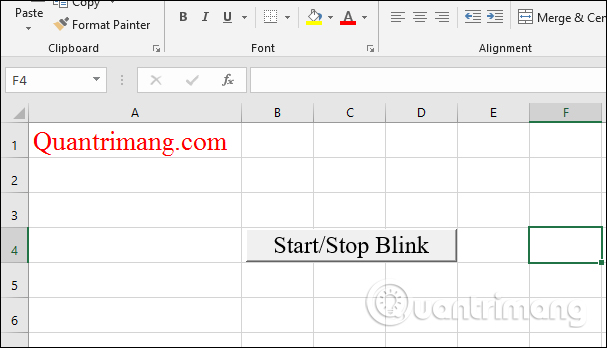 Cách tạo chữ nhấp nháy trên Excel - Ảnh minh hoạ 9