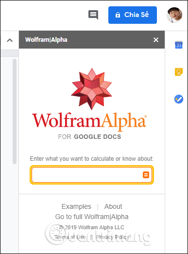 Cài đặt Wolfram Alpha