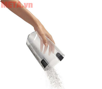 Hộp chứa bụi tiện lợi trên máy hút bụi Philips.