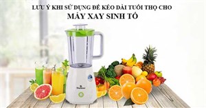 Một vài lưu ý giúp kéo dài tuổi thọ cho máy xay sinh tố