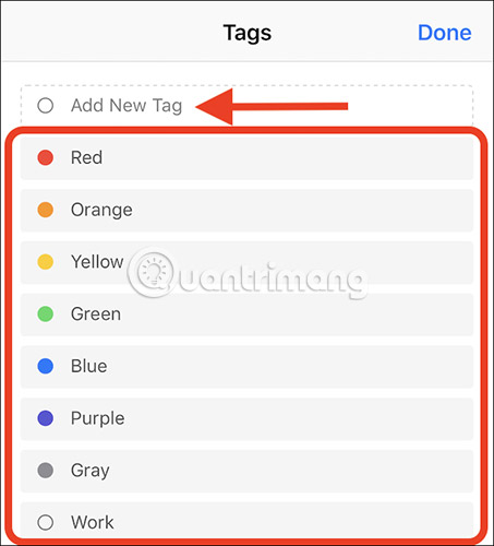 Add New Tag