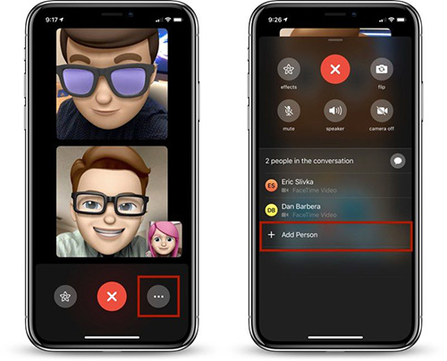 Tính năng thêm người trong cuộc trò chuyện trên FaceTime