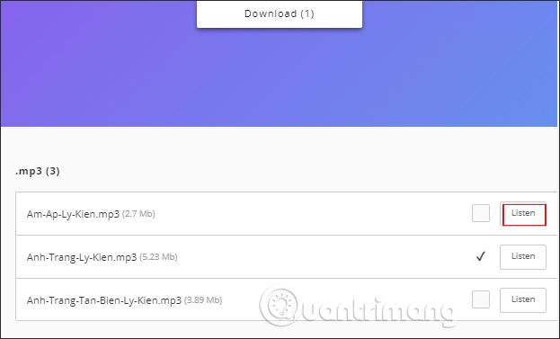Tùy chọn tải file