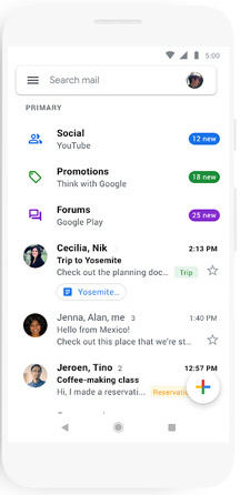 Gmail trên iOS và Android cập nhật giao diện mới 1
