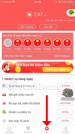 Menu XU