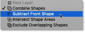 Subtract Front Shape