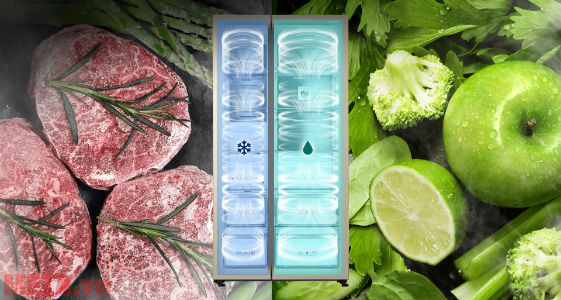 Tủ lạnh Samsung với 2 dàn lạnh độc lập (Twin Cooling Plus) hiện đại.