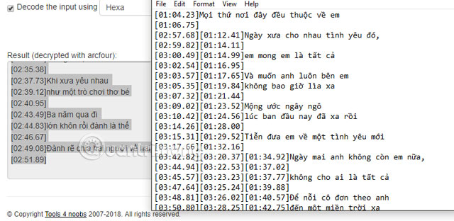 Sao chép file nhạc về Notepad