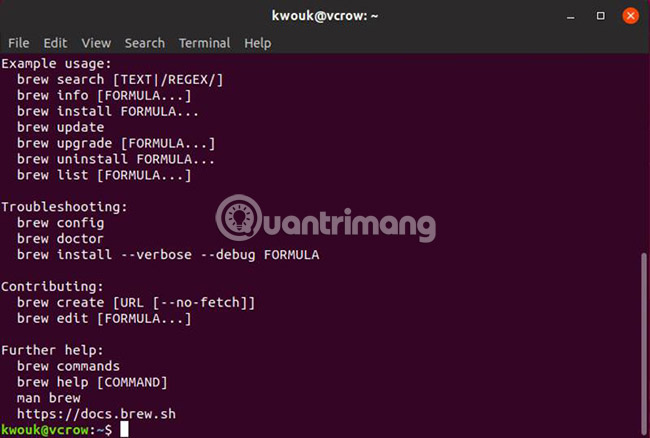 Sử dụng Linuxbrew
