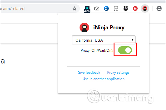 Cách dùng iNinja Proxy VPN kết nối dung lượng không giới hạn