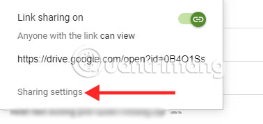 Lấy link share Google Drive
