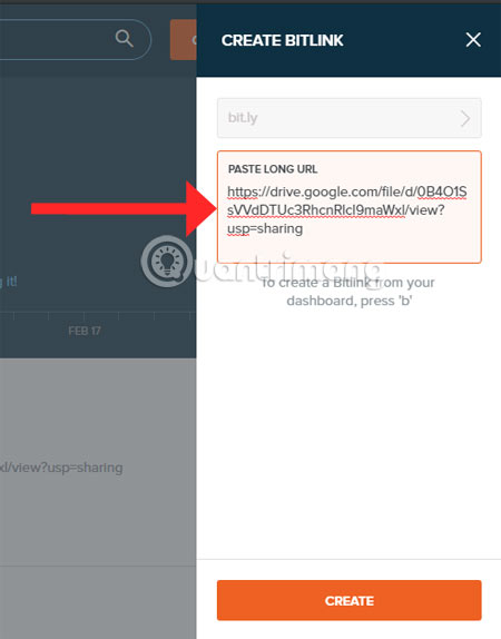 Dán link Google Drive