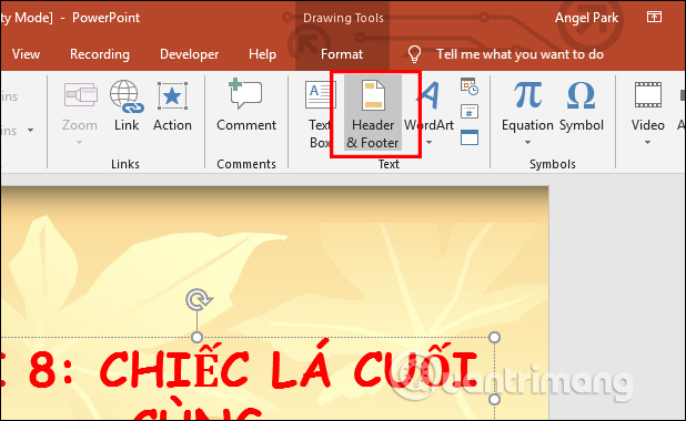 Hướng dẫn chèn số trang trên PowerPoint