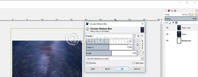 Sao chép layer Galaxy
