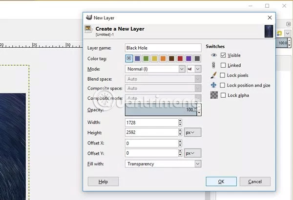 2 layer với hiệu ứng Circular Motion Blur
