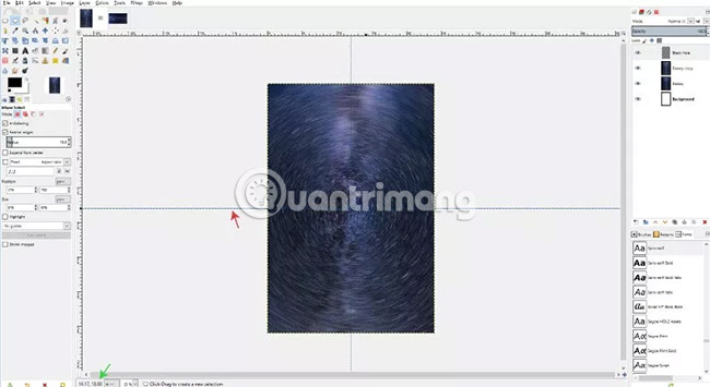 Tạo một layer mới và đặt tên là “Black Hole”