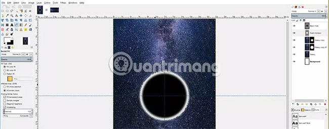 Tạo một layer mới và đặt tên cho nó là “Event Horizon”