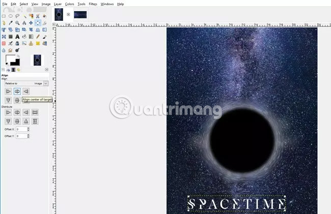Ví dụ đặt tên cho bộ phim hư cấu là Spacetime
